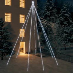 VIDAXL Lumières D'arbre De Noël Int/extérieur 1300 Led Blanc Froid 8 M -Vidaxl Soldes Boutique 8720286443750 m en hd 1 632c71bfc1f72 2