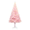 VIDAXL Sapin De Noël Artificiel Avec LED Et Support Rose 210 Cm PVC