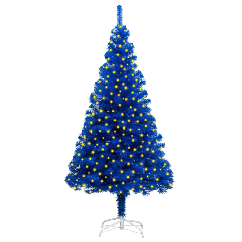 VIDAXL Sapin De Noël Artificiel Avec Led Et Support Bleu 210 Cm Pvc 3 VIDAXL Sapin De Noël Artificiel Avec Led Et Support Bleu 210 Cm Pvc – Image 3