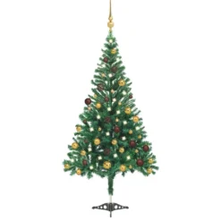 VIDAXL Arbre De Noël Artificiel Avec LED Et Boules 180 Cm 564 Branches