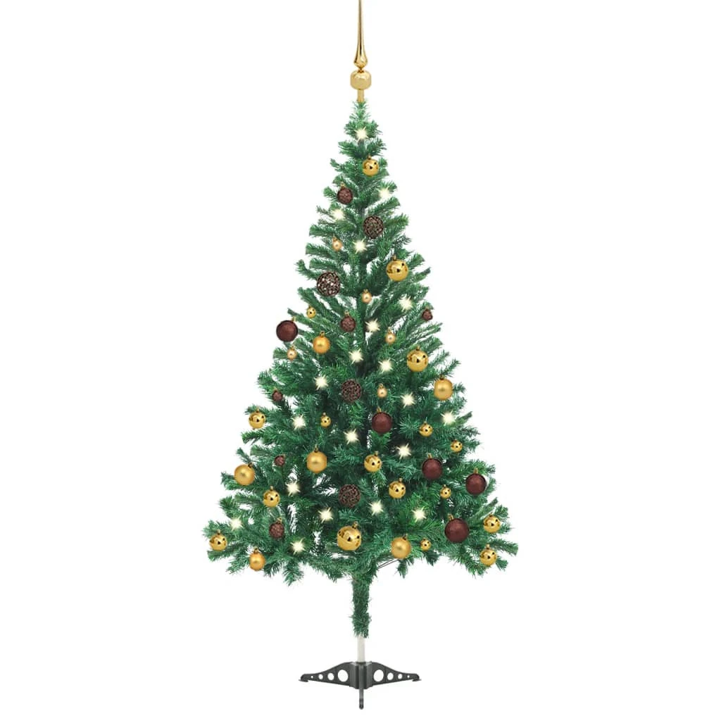 VIDAXL Arbre De Noël Artificiel Avec LED Et Boules 180 Cm 564 Branches 1 VIDAXL Arbre De Noël Artificiel Avec LED Et Boules 180 Cm 564 Branches