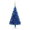VIDAXL Arbre De Noël Artificiel Avec LED Et Boules Bleu 150 Cm PVC