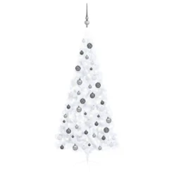 VIDAXL Demi-arbre De Noël Artificiel Avec LED Et Boules Blanc 180 Cm 5 VIDAXL Demi-arbre De Noël Artificiel Avec LED Et Boules Blanc 180 Cm -Vidaxl Soldes Boutique 8720286497432 a en hd 1 6176e59ad1b6e 2