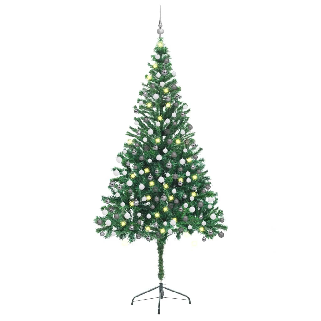 VIDAXL Arbre De Noël Artificiel Avec LED Et Boules 210 Cm 910 Branches 1 VIDAXL Arbre De Noël Artificiel Avec LED Et Boules 210 Cm 910 Branches