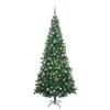 VIDAXL Arbre De Noël Artificiel Avec LED Et Boules L 240 Cm Vert