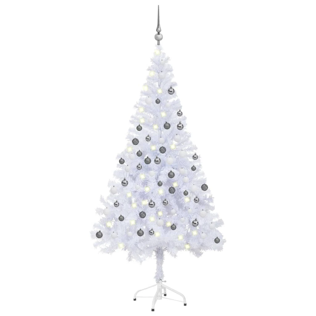 VIDAXL Arbre De Noël Artificiel Avec LED Et Boules 150 Cm 380 Branches 1 VIDAXL Arbre De Noël Artificiel Avec LED Et Boules 150 Cm 380 Branches