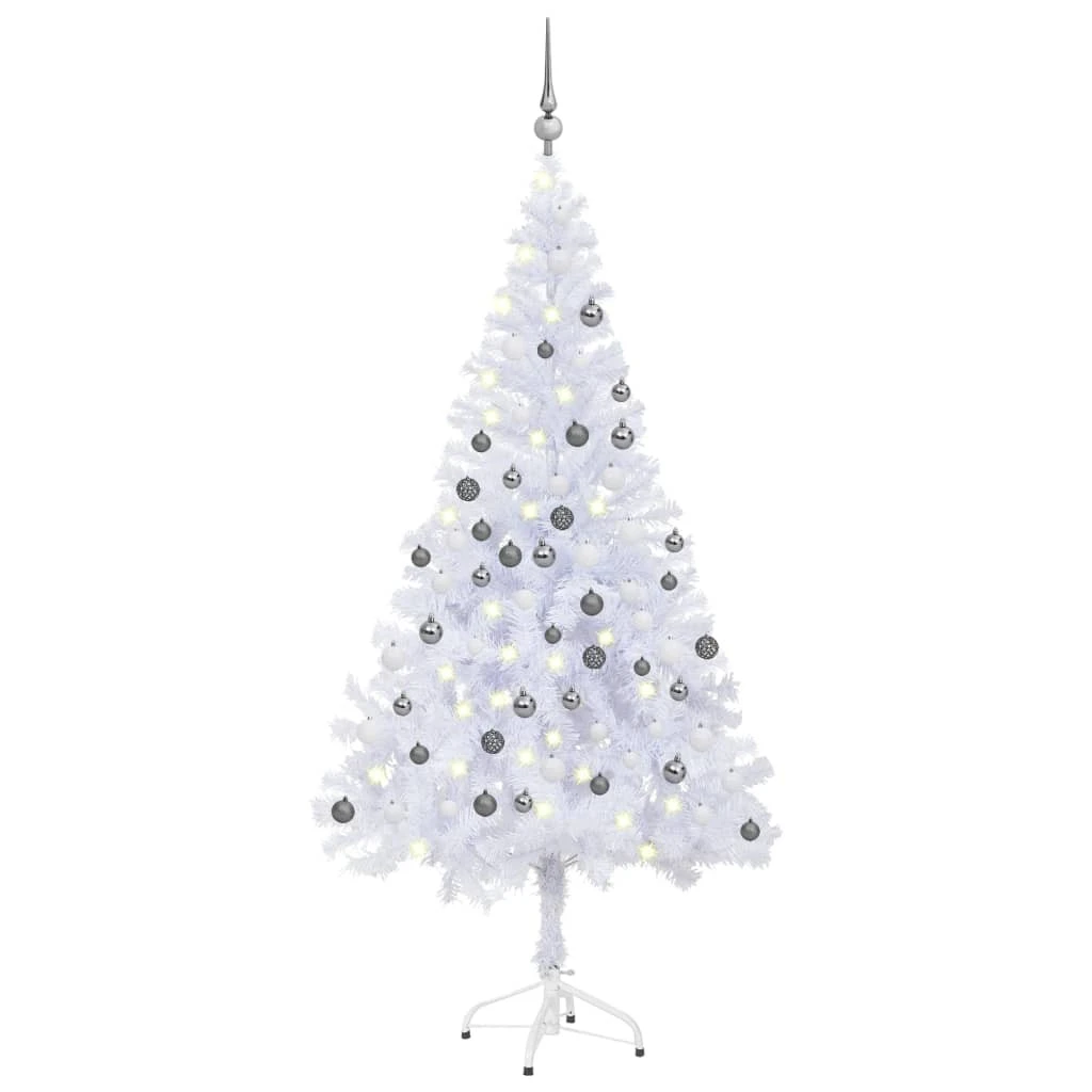VIDAXL Arbre De Noël Artificiel Avec Led Et Boules 180 Cm 620 Branches 1 VIDAXL Arbre De Noël Artificiel Avec Led Et Boules 180 Cm 620 Branches