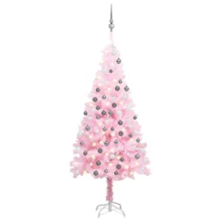 VIDAXL Arbre De Noël Artificiel Avec LED Et Boules Rose 180 Cm PVC -Vidaxl Soldes Boutique 8720286497586 a en hd 1 6176e512a321f 2