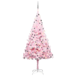 VIDAXL Arbre De Noël Artificiel Avec LED Et Boules Rose 240 Cm PVC -Vidaxl Soldes Boutique 8720286497609 a en hd 1 6176e514dd774 2