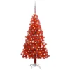 VIDAXL Arbre De Noël Artificiel Avec Led Et Boules Rouge 150 Cm Pvc
