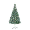 VIDAXL Arbre De Noël Artificiel LED Et Boules Et Pommes De Pin 210 Cm