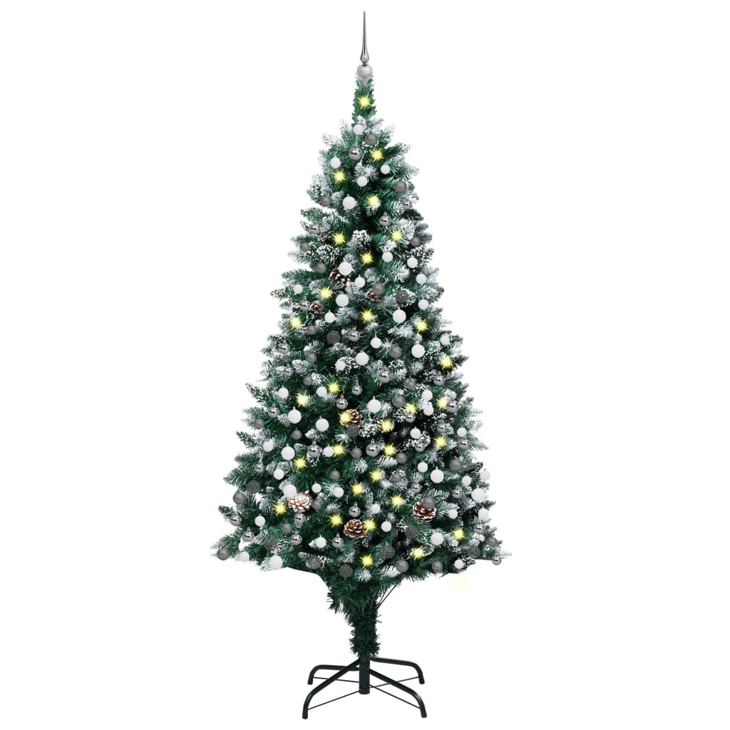 VIDAXL Arbre De Noël Artificiel LED Et Boules Et Pommes De Pin 240 Cm 3 VIDAXL Arbre De Noël Artificiel LED Et Boules Et Pommes De Pin 240 Cm – Image 3