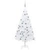 VIDAXL Arbre De Noël Artificiel Avec LED Et Boules Blanc 150 Cm PVC