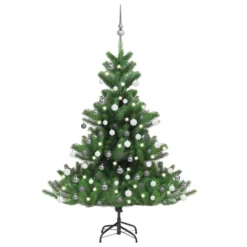 VIDAXL Sapin De Noël Artificiel Nordmann Avec LED Et Boules Vert 120cm 5 VIDAXL Sapin De Noël Artificiel Nordmann Avec LED Et Boules Vert 120cm -Vidaxl Soldes Boutique 8720286498170 a en hd 1 6176e6b05a6a5 2