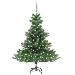 VIDAXL Sapin De Noël Artificiel Nordmann Avec LED Et Boules Vert 210cm -Vidaxl Soldes Boutique 8720286498200 a en hd 1 6176e6b294dc6 2