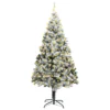 VIDAXL Sapin De Noël Artificiel Led Et Flocons De Neige Vert 400 Cm
