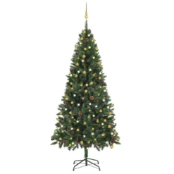 VIDAXL Arbre De Noël Artificiel Avec LED Et Boules Vert 210 Cm -Vidaxl Soldes Boutique 8720286498859 a en hd 1 6176e521c2c69 2