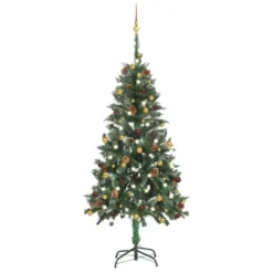 VIDAXL Arbre De Noël Artificiel Avec LED Et Boules 150 Cm -Vidaxl Soldes Boutique 8720286498866 a en hd 1 6177ff2a65363 2