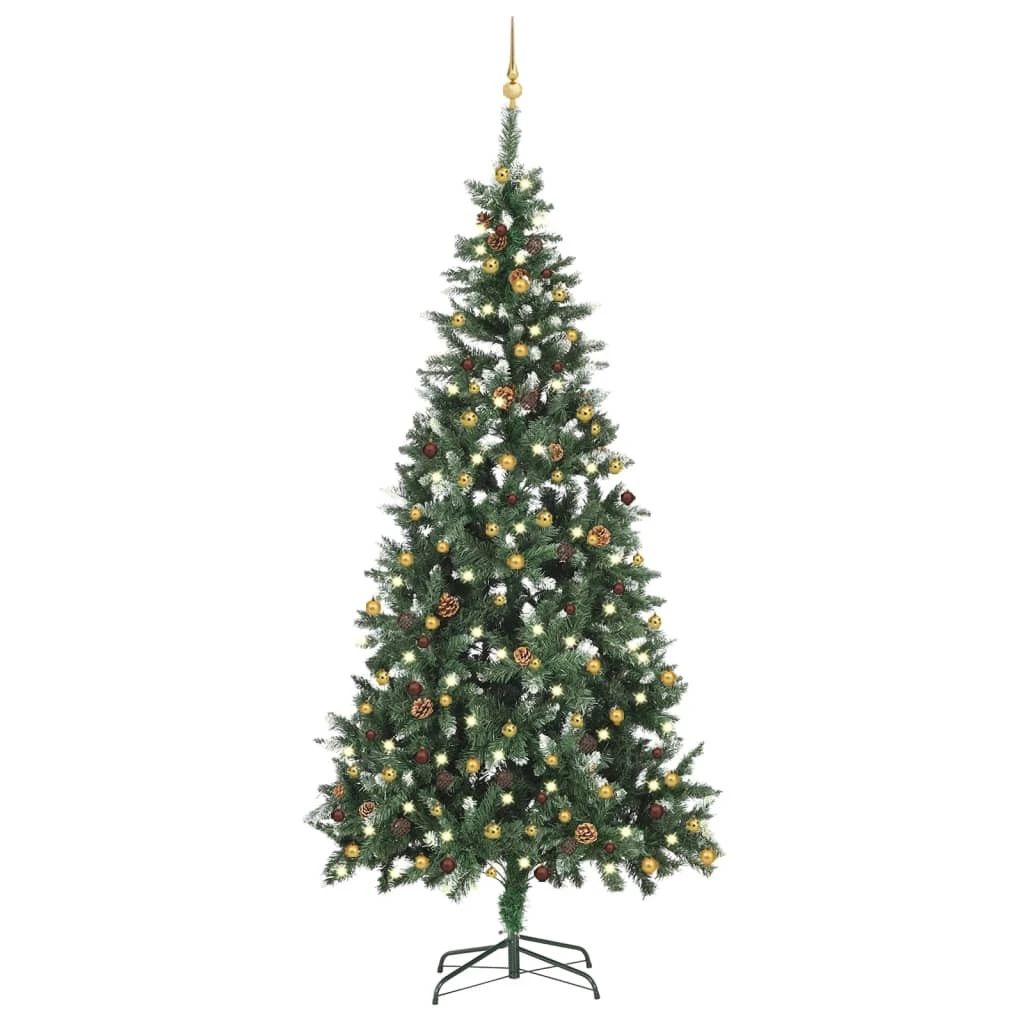 VIDAXL Arbre De Noël Artificiel Avec LED Et Boules 210 Cm 1 VIDAXL Arbre De Noël Artificiel Avec LED Et Boules 210 Cm