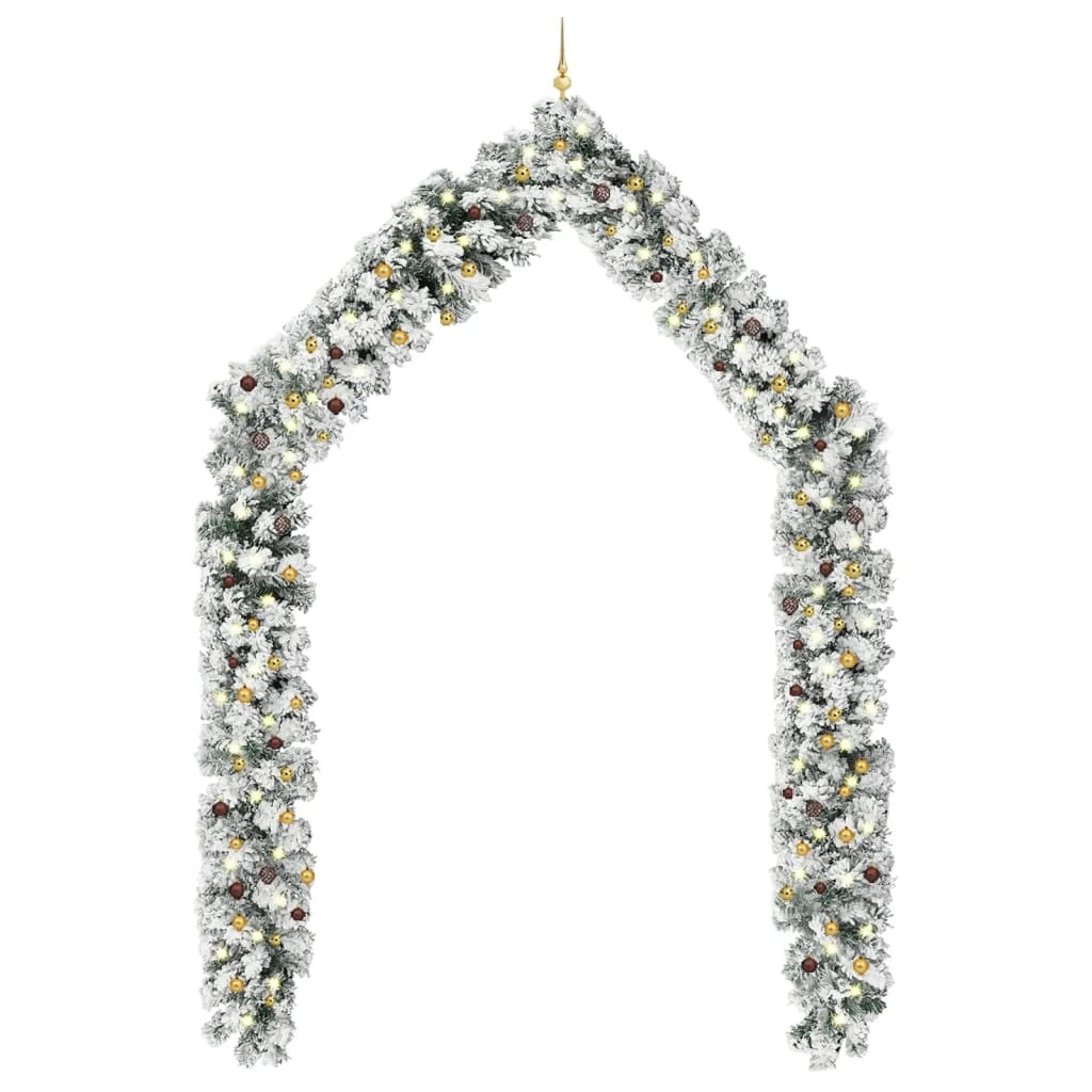 VIDAXL Guirlande De Noël Avec Led Et Boules Vert 20 M Pvc 3 VIDAXL Guirlande De Noël Avec Led Et Boules Vert 20 M Pvc – Image 3