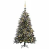 VIDAXL Sapin De Noël Artificiel Led Et Flocons De Neige 210 Cm Pvc Pe