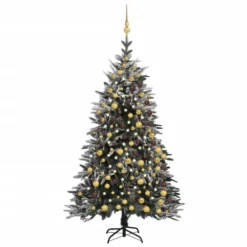 VIDAXL Sapin De Noël Artificiel Led Et Flocons De Neige 210 Cm Pvc Pe -Vidaxl Soldes Boutique 8720286499214 a en hd 1 63f74b87ec46b 2