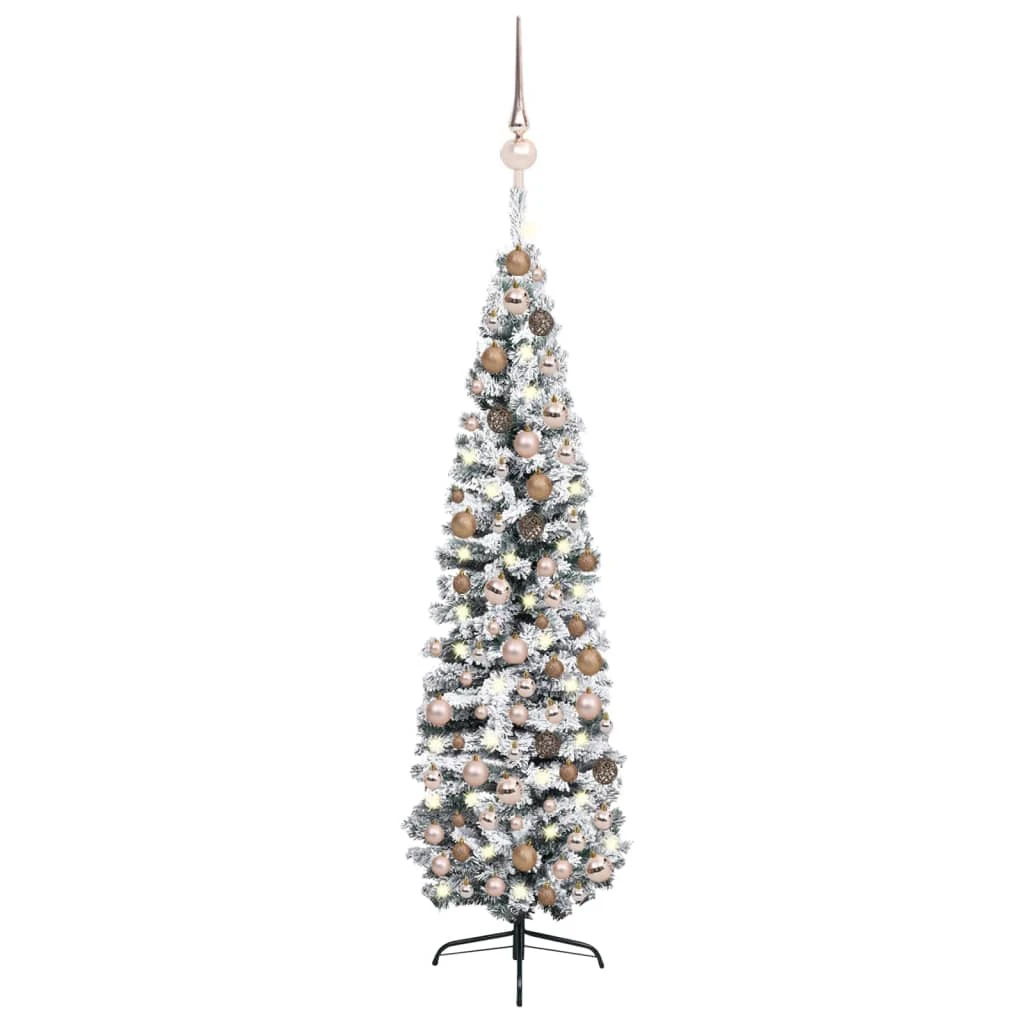 VIDAXL Arbre De Noël Artificiel Mince Avec Led Et Boules Vert 240 Cm 1 VIDAXL Arbre De Noël Artificiel Mince Avec Led Et Boules Vert 240 Cm
