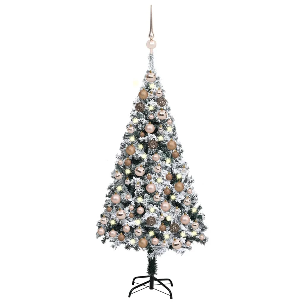 VIDAXL Arbre De Noël Artificiel Avec LED Et Boules LED Vert 120 Cm 3 VIDAXL Arbre De Noël Artificiel Avec LED Et Boules LED Vert 120 Cm – Image 3