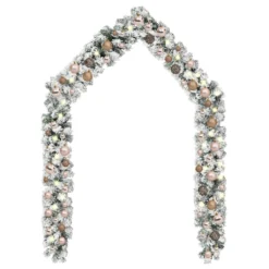 Vidaxl Soldes Boutique 36 VIDAXL Guirlande De Noël Avec LED Et Boules Vert 5 M PVC