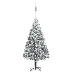 VIDAXL Sapin De Noël Artificiel LED Et Flocons De Neige Vert 400 Cm -Vidaxl Soldes Boutique 8720286499788 a en hd 1 619255138c5c7 2