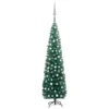 VIDAXL Sapin De Noël Artificiel Mince Et LED Et Boules Vert 240 Cm