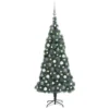 VIDAXL Arbre De Noël Artificiel Avec LED Et Boules Vert 120 Cm PVC PE