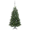 VIDAXL Arbre De Noël Artificiel Avec LED Et Boules Vert 180 Cm PVC PE