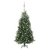 VIDAXL Arbre De Noël Artificiel Avec Led Et Boules Vert 210 Cm Pvc Pe