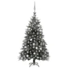 VIDAXL Sapin De Noël Artificiel Led Et Flocons De Neige 120 Cm Pvc Pe