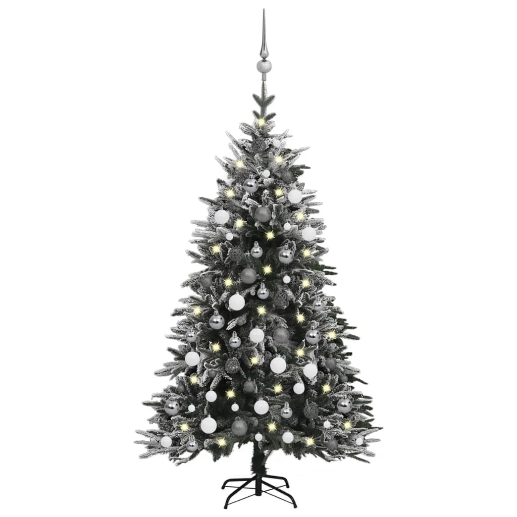 VIDAXL Sapin De Noël Artificiel Led Et Flocons De Neige 120 Cm Pvc Pe 1 VIDAXL Sapin De Noël Artificiel Led Et Flocons De Neige 120 Cm Pvc Pe