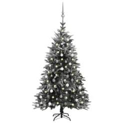 VIDAXL Sapin De Noël Artificiel Led Et Flocons De Neige 180 Cm Pvc Pe -Vidaxl Soldes Boutique 8720286500163 a en hd 1 63f74b859d08e 1