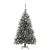 VIDAXL Sapin De Noël Artificiel Led Et Flocons De Neige 210 Cm Pvc Pe