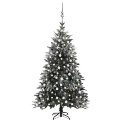 VIDAXL Sapin De Noël Artificiel LED Et Flocons De Neige 240 Cm PVC PE 5 VIDAXL Sapin De Noël Artificiel LED Et Flocons De Neige 240 Cm PVC PE -Vidaxl Soldes Boutique 8720286500187 a en hd 1 63f74b890e8ba 2