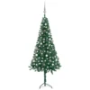 VIDAXL Arbre De Noël Artificiel D'angle Led Et Boules Vert 180 Cm Pvc