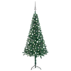 VIDAXL Arbre De Noël Artificiel D'angle Led Et Boules Vert 210 Cm Pvc -Vidaxl Soldes Boutique 8720286500521 a en hd 1 6176e52f3a626 2