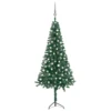 VIDAXL Arbre De Noël Artificiel D'angle LED Et Boules Vert 240 Cm PVC