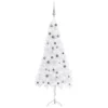 VIDAXL Arbre De Noël Artificiel D'angle LED Et Boules Blanc 210 Cm PVC