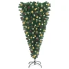 VIDAXL Arbre De Noël Artificiel Renversé Avec Led Et Boules 210 Cm