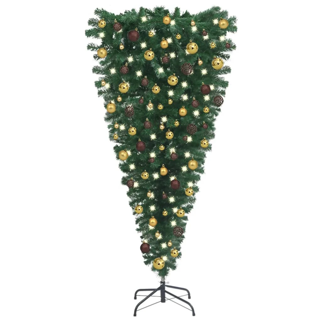 VIDAXL Arbre De Noël Artificiel Renversé Avec LED Et Boules 240 Cm 1 VIDAXL Arbre De Noël Artificiel Renversé Avec LED Et Boules 240 Cm