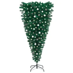 VIDAXL Arbre De Noël Artificiel Renversé Avec LED Et Boules 180 Cm