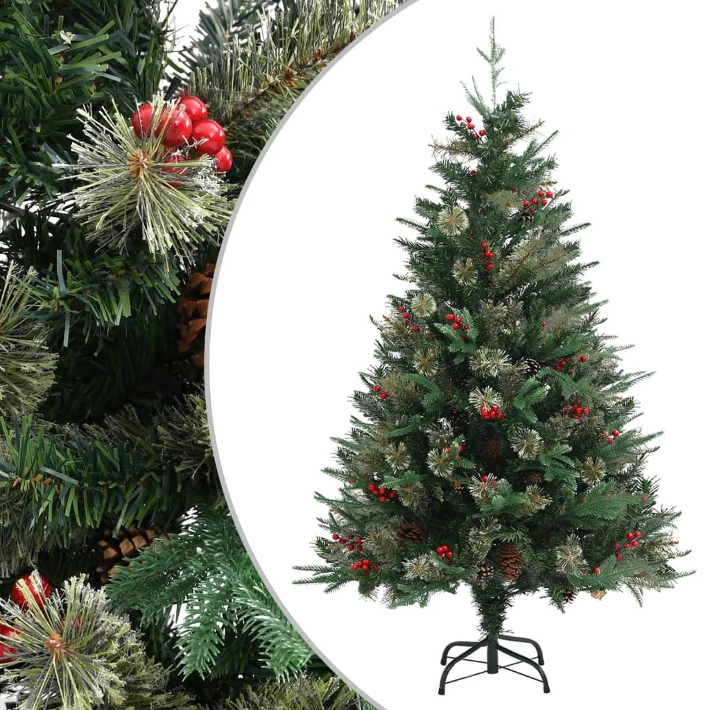 VIDAXL Sapin De Noël Avec Pommes De Pin Vert 120 Cm Pvc Et Pe 3 VIDAXL Sapin De Noël Avec Pommes De Pin Vert 120 Cm Pvc Et Pe – Image 3