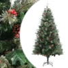 VIDAXL Sapin De Noël Avec Pommes De Pin Vert 225 Cm Pvc Et Pe