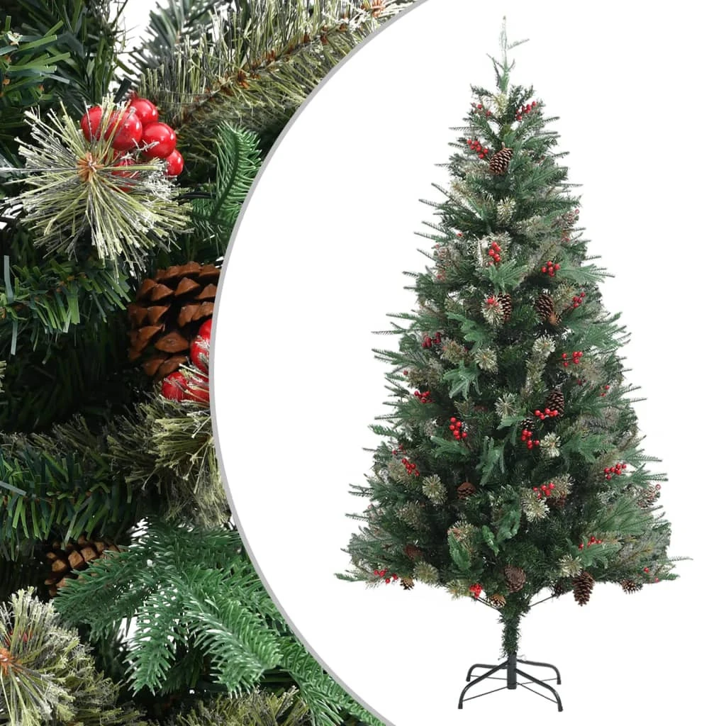 VIDAXL Sapin De Noël Avec Pommes De Pin Vert 225 Cm Pvc Et Pe 3 VIDAXL Sapin De Noël Avec Pommes De Pin Vert 225 Cm Pvc Et Pe – Image 3