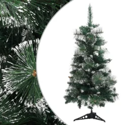 VIDAXL Sapin De Noël Artificiel Avec Support Vert Et Blanc 90 Cm Pvc